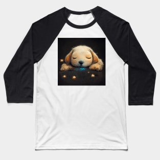 Snoozing Puppy Baseball T-Shirt